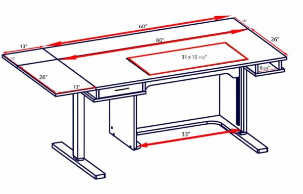 Model 9100 New Height Adjustable Table - Image 3